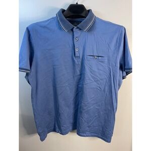 Ragman Men's Blue Mercserised Cotton Polo Shirt Size XXL Short Sleeve